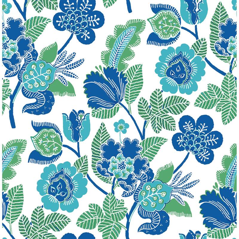 A-Street Prints Jana Green Jacobean Wallpaper