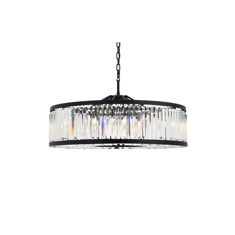 Royce Edge 10-Light Matte Black Chandelier