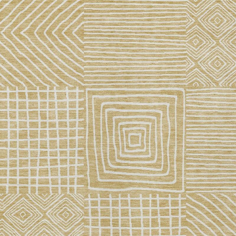 HomeRoots Geometric Transitional Rectangle Outdoor Rug