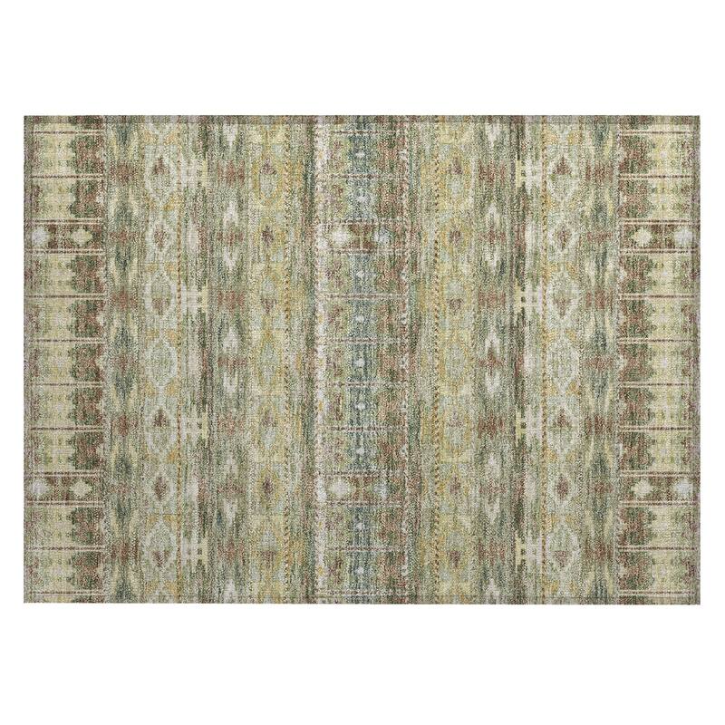 Machine Washable Indoor/ Outdoor Global Haswell Chantille Rug