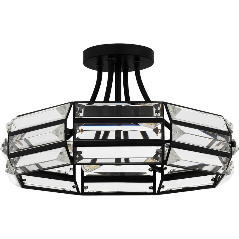 Quoizel Semi-Flush Mount Four Light Semi Flush Mount - Matte Black