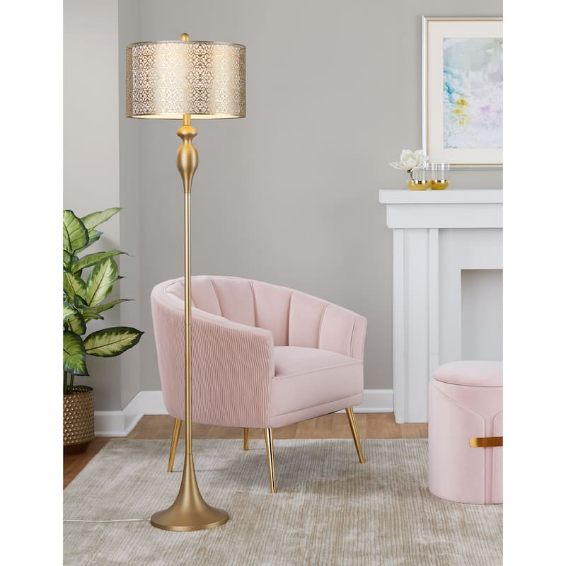 Ashland 63" Metal Floor Lamp with Drum Shade
