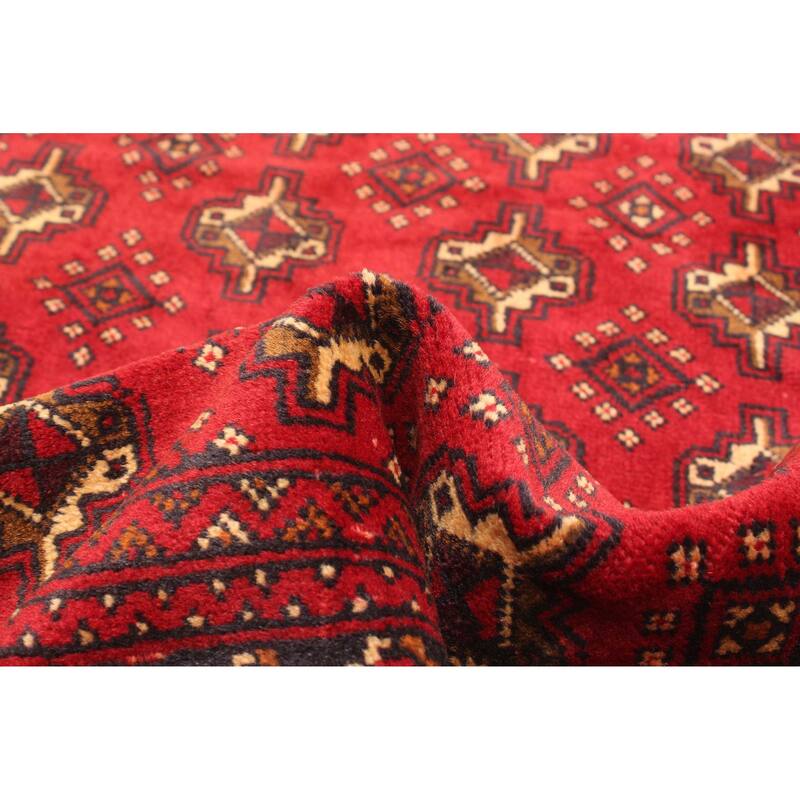 ECARPETGALLERY Hand-knotted Teimani Red Wool Rug - 2'11 x 4'7