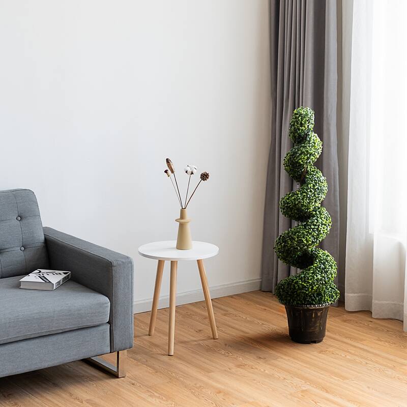 Costway 4FT Artificial Tree Faux Tree W/Realistic Leaves Indoor