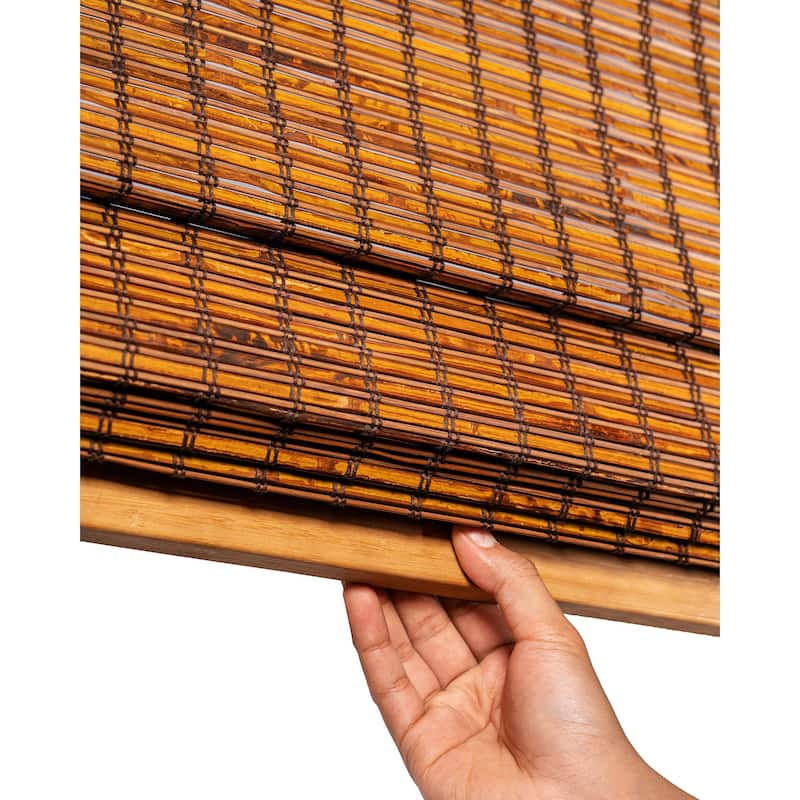 Chicology Light Filtering Cordless Natural Woven Bamboo Window Shade