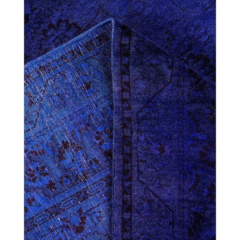 Fine Vibrance, One-of-a-Kind Hand-Knotted Area Rug - Purple, 9' 2" x 12' 4" - 9' 2" x 12' 4"