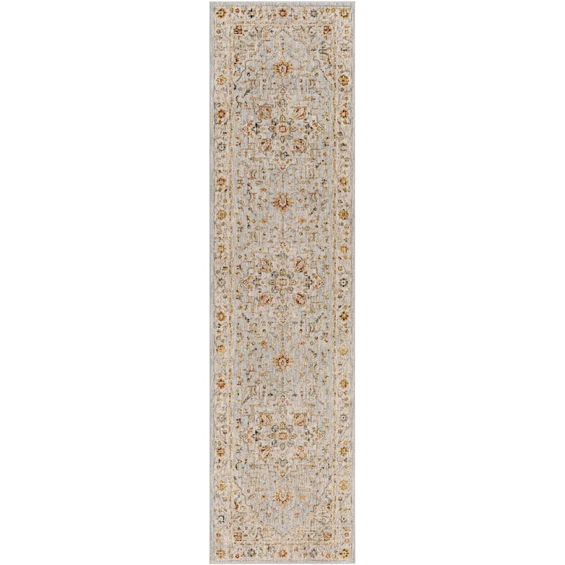 Artistic Weavers Tereza Traditional Medallion Area Rug - 2' 7" x 10' - Blue
