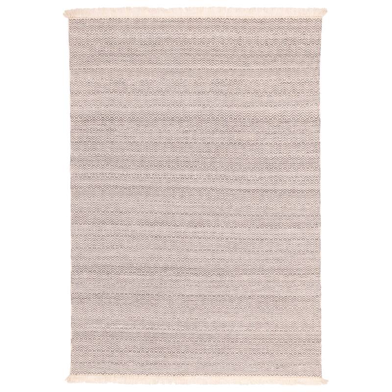 ECARPETGALLERY Flat-Weave Nevada Grey Wool Kilim - 5'1 x 7'4