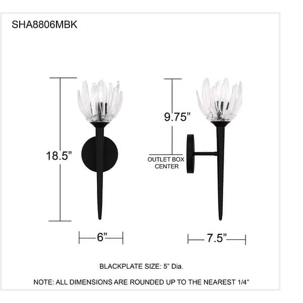 Shea 1-Light Matte Black Wall Sconce