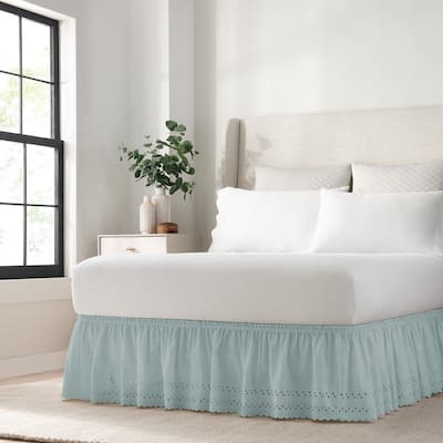 Copper Grove Falcata Wrap-Around Eyelet Ruffled Bed Skirt