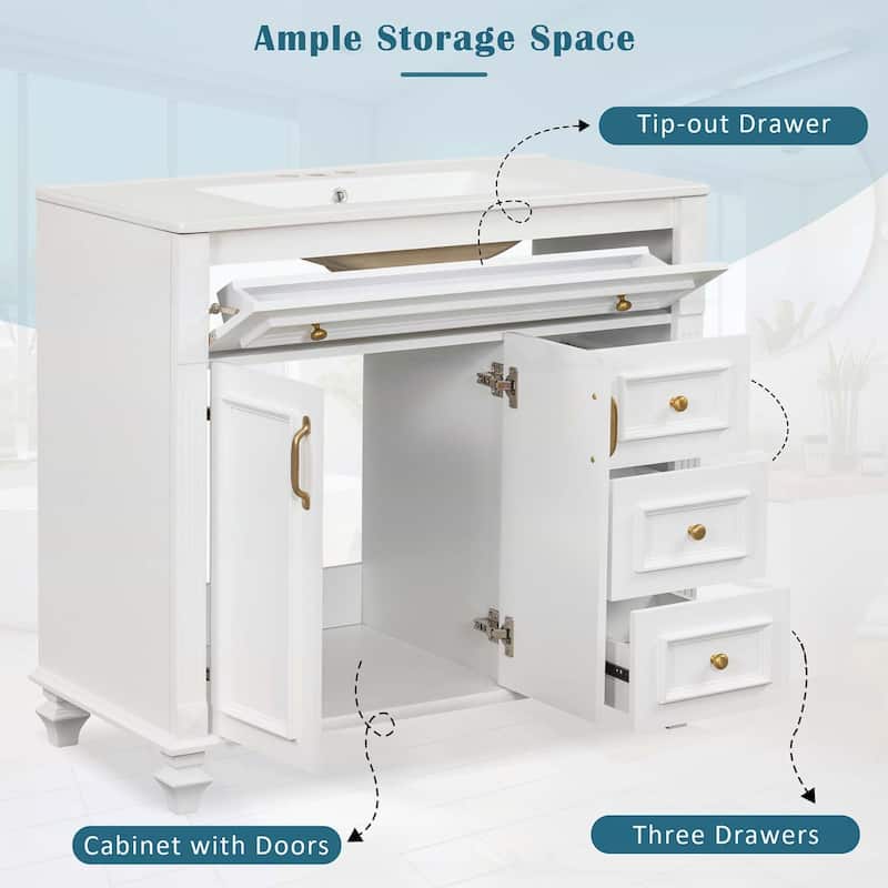 36" Bathroom Vanity with Sink