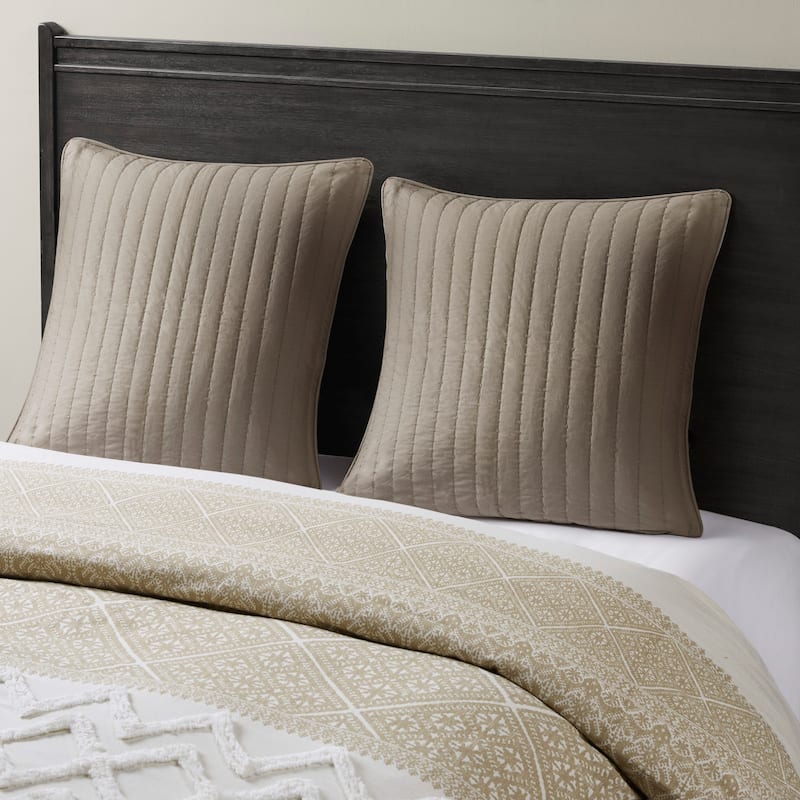 INK+IVY Camila Cotton Quilted Euro Sham