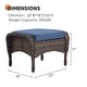 preview thumbnail 2 of 34, Outdoor Patio Ottoman with Seat Cushion