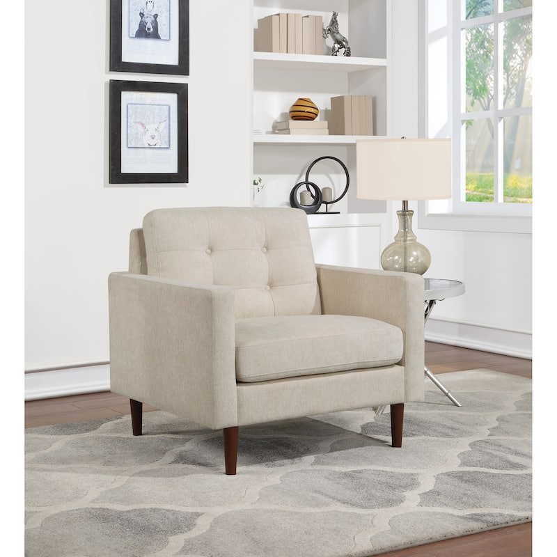 Grayburn Mid-Century Chair - Cream