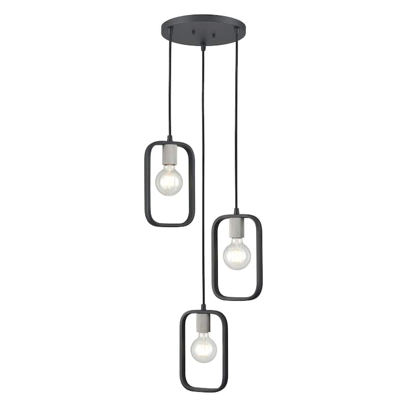 Dylan 39-inch Wide 4-Light Linear Chandelier in Matte Black - Matte Black - 12-inch
