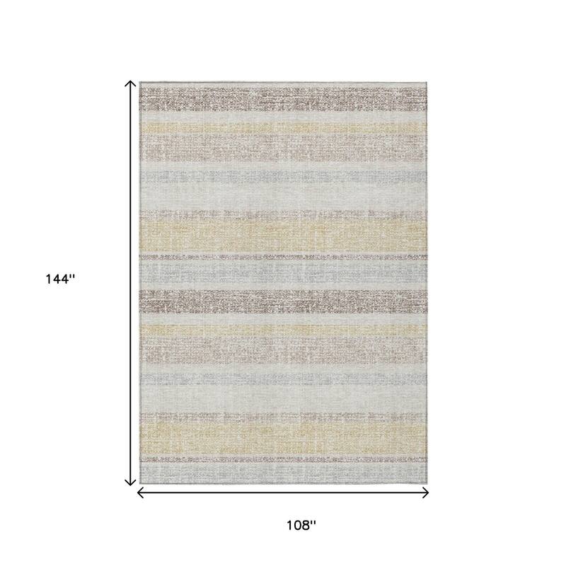 HomeRoots Striped Transitional Rectangle Outdoor Rug