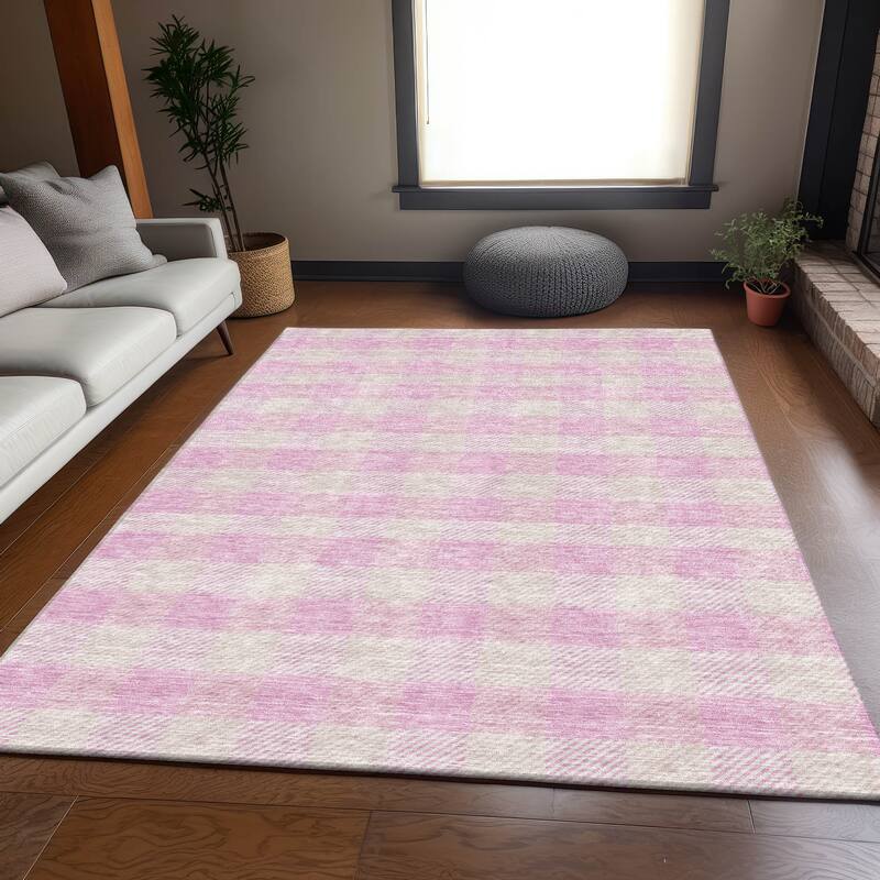 Premium Washable Super Soft Plaid Mayfield Rug