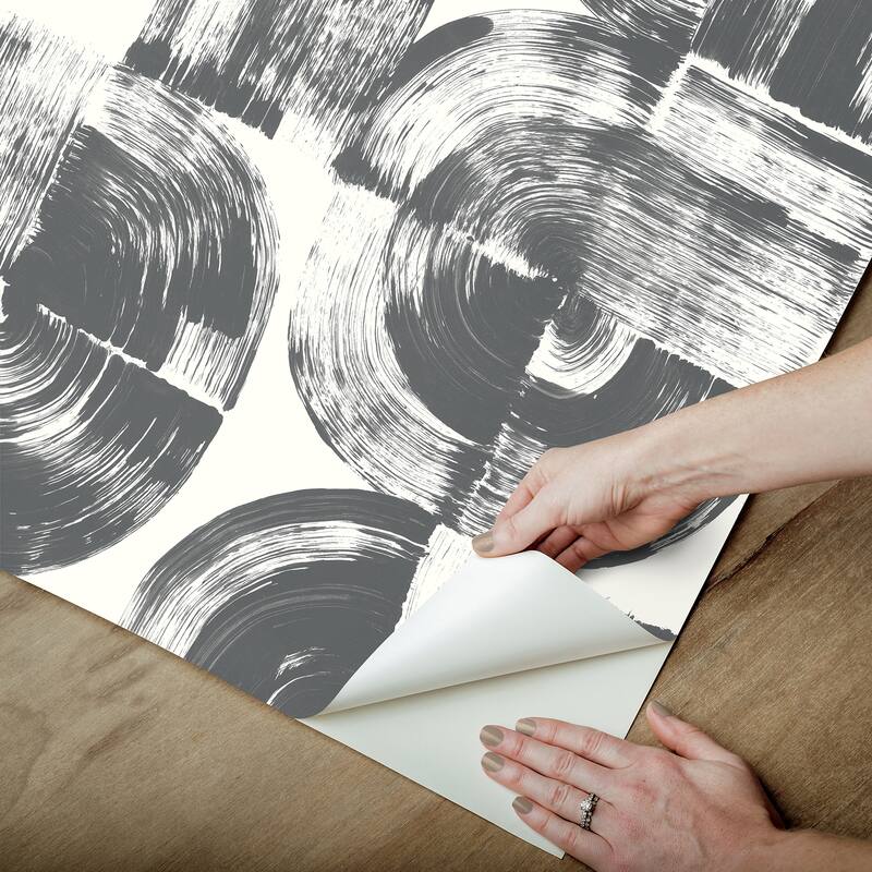 Elias Black Peel and Stick Wallpaper