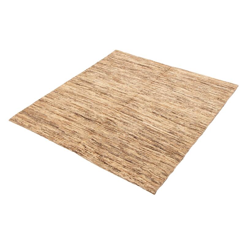 ECARPETGALLERY Flat-Weave Natural Cream Wool Tapestry Kilim - 5'7 x 6'0