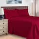 Egyptian Cotton 400 Thread Count Solid Bed Sheet Set by Superior - Twin XL - Burgundy