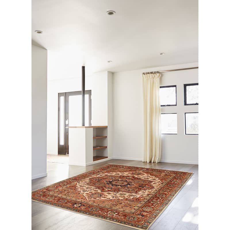 ECARPETGALLERY Hand-knotted Jules Sultane Ivory Wool Rug - 7'8 x 9'8
