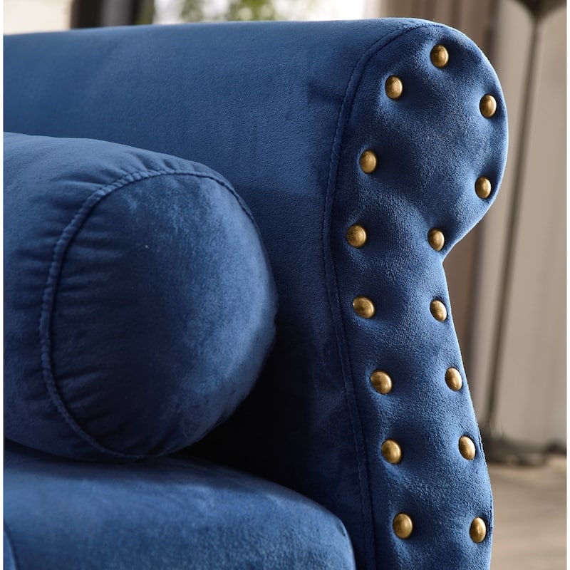 Stefania 71-inch Rolled Arm Oversized Velvet Tufted Upholstered Bench
