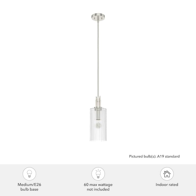 Hunter Gatz 1-Light Pendant - Kitchen Island, Dining Room, Entry - Glam, Contemporary, Transitional