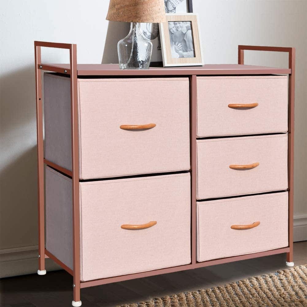 Wide Dresser with 5 Drawers