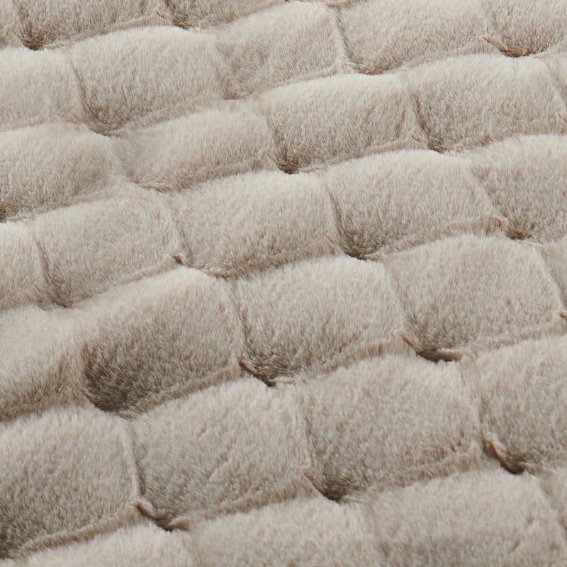 Christmas jacquard imitativerabbit fauxfur throw 50"x60"