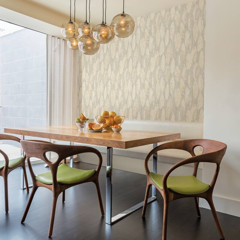 A-Street Prints Monolith Light Yellow Abstract Wood Wallpaper