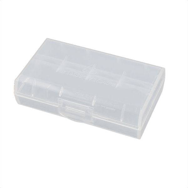 72mmx44mmx22mm Transparent Storage Case Hard Plastic Battery Holder Organizer