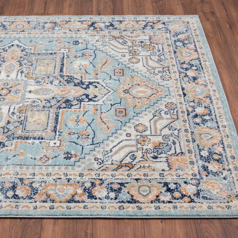 Luxe Weavers Oriental Medallion Area Rug, Stain-Resistant Carpet