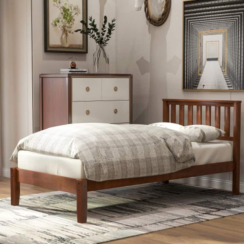 Wood Platform Bed - Walnut