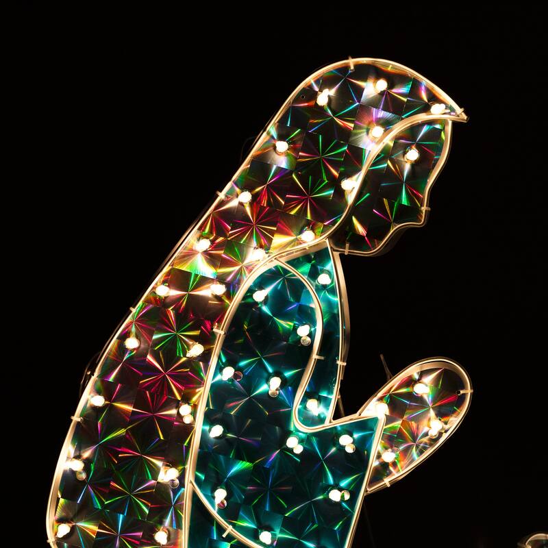 3-Piece Lighted Holographic Christmas Nativity Set Outdoor Decoration - Clear Lights - Multi