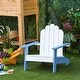 preview thumbnail 23 of 30, Outsunny Kids Pine Wood Adirondack Lounger Chair with Slat Style Backrest and Wide Seat for Age 1-4 - 20" x 19.75" x 20.75"