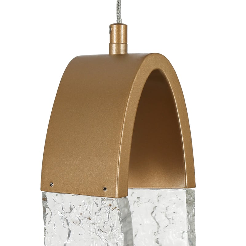 Modern 3-Light LED Gold Chandeliers Island Lights for Dining Room - Dia. 11.6" x H 11"