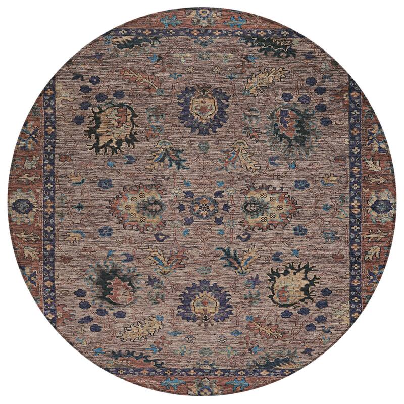 HomeRoots Floral Traditional Rectangle Outdoor Rug