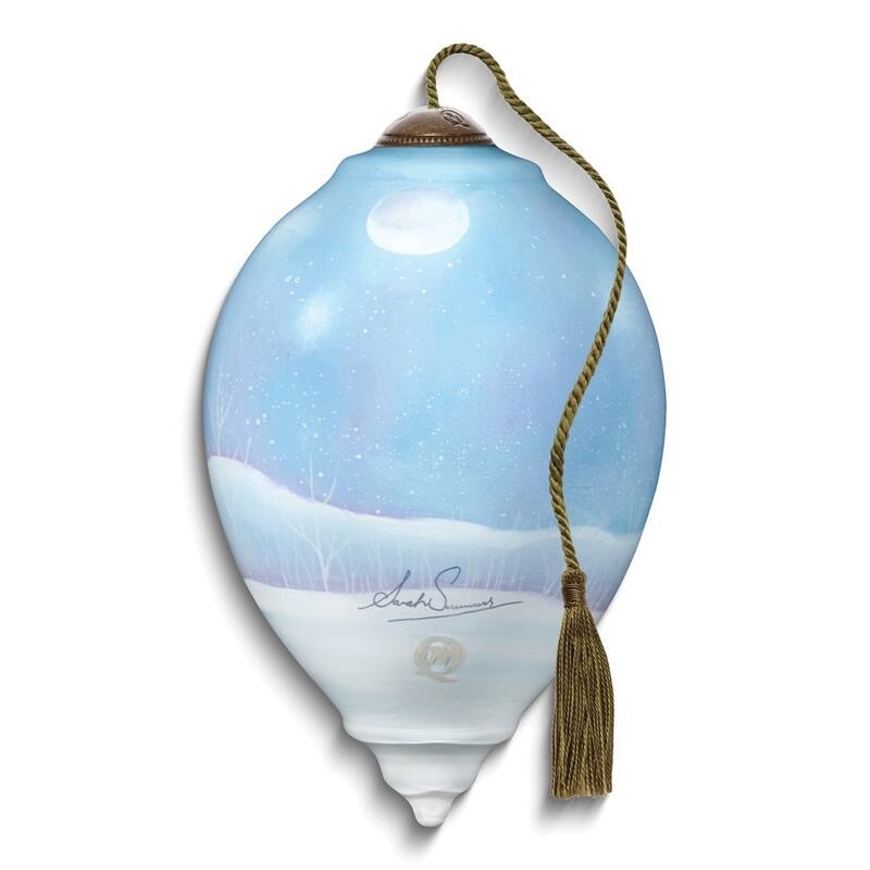Curata Festive Family By Sarah Summers Hand-Painted Glass Ornament