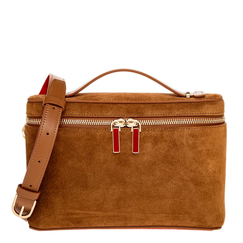 Christian Louboutin Men's Zip Up Crossbody Bag - Rhea Brown