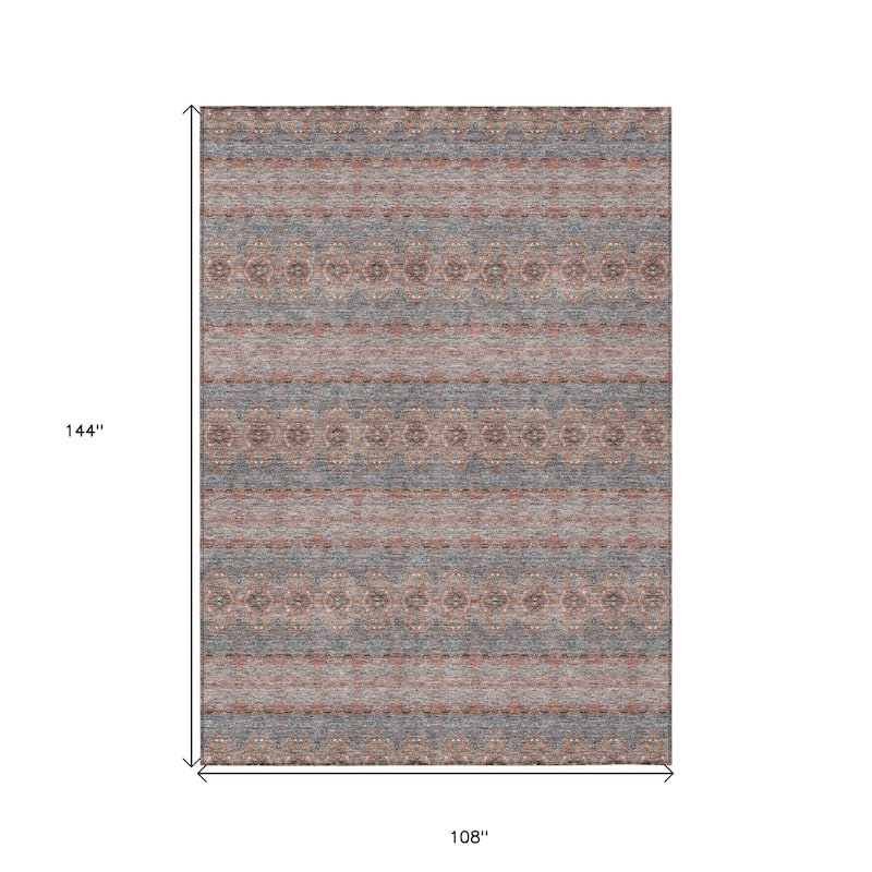 HomeRoots Floral Medallion Transitional Rectangle Outdoor Rug