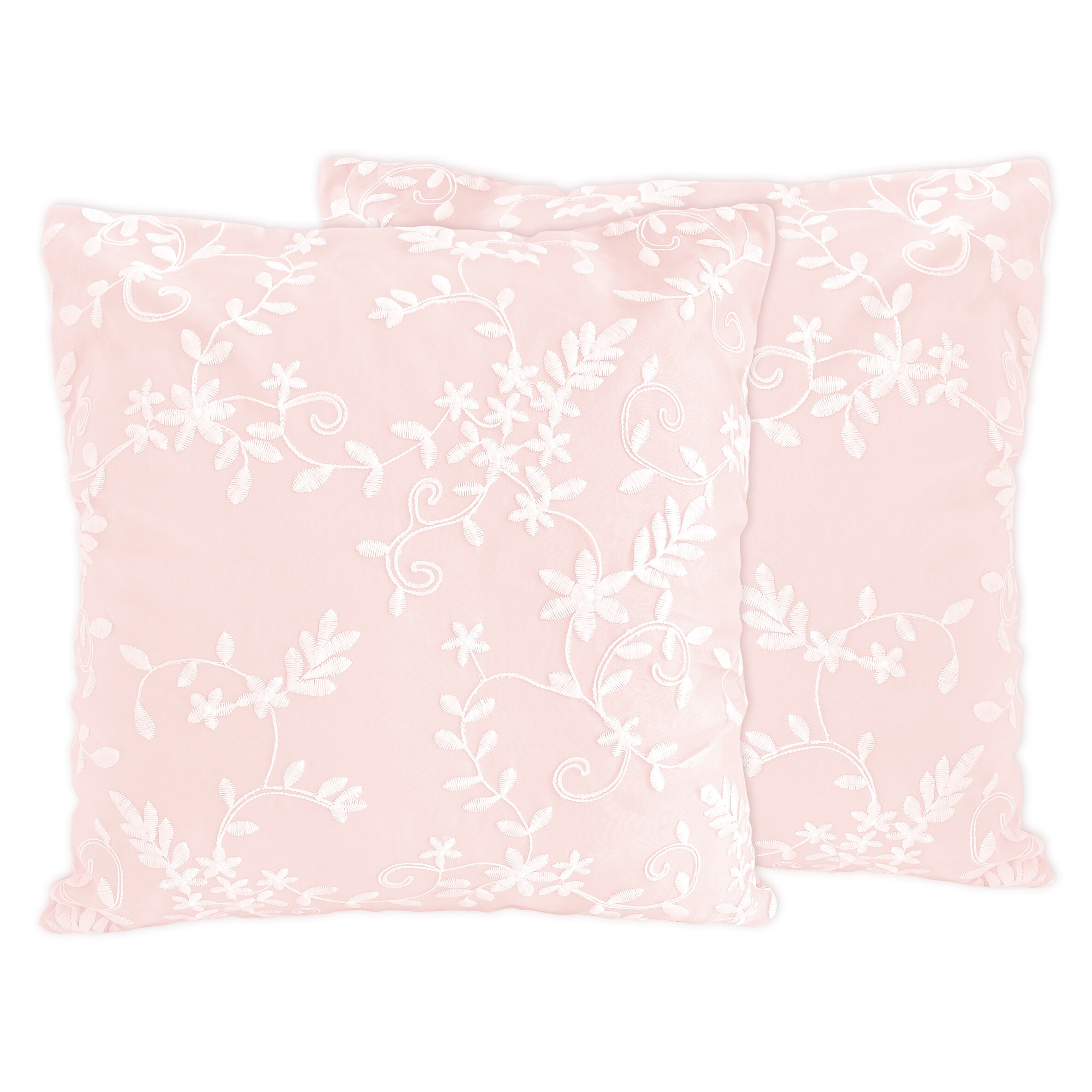 pink floral throw pillows
