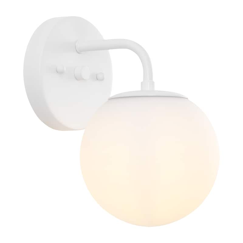 Globe Metal/Frosted Glass Modern LED Vanity, by JONATHAN Y