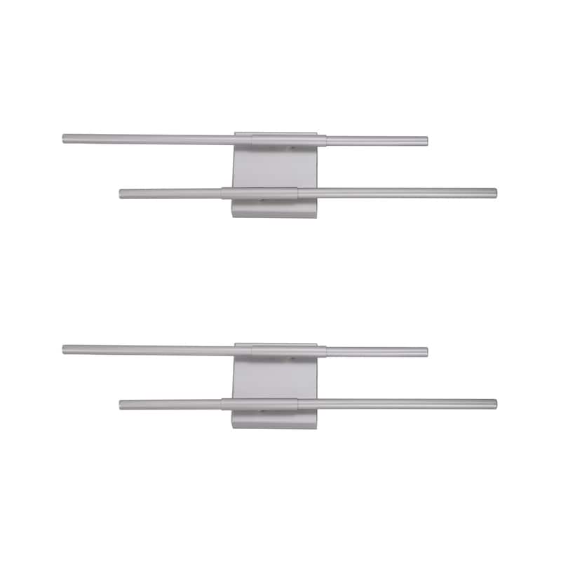 2-PACK 2-Light LED Dimmable Bath and Vanity Light Wall Sconces