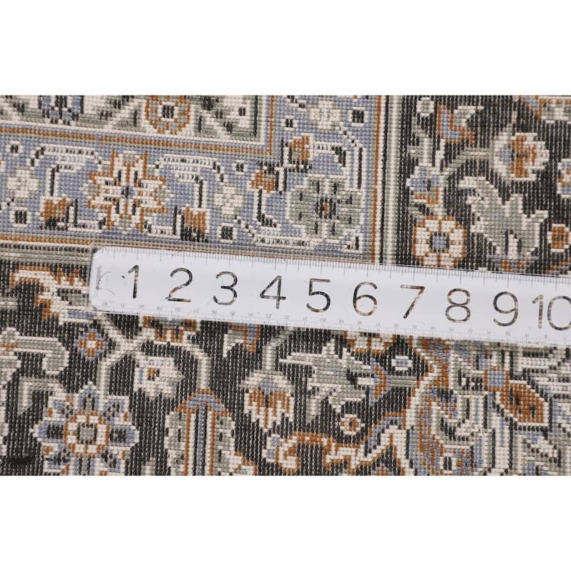 Green Geometric Tabriz Turkish Area Rug Machine Made Carpet - 8'2" x 11'8"