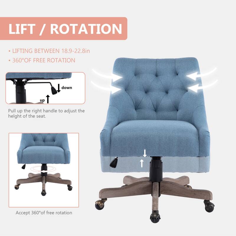360 degree rotation and adjustable shell chair for living room