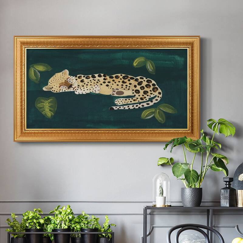 Lethargic Leopard II Premium Framed Canvas- Ready to Hang