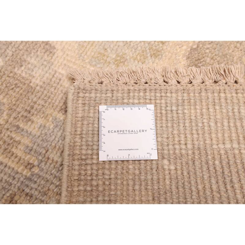 ECARPETGALLERY Hand-knotted Kavya Oushak Taupe Wool Rug - 5'11 x 9'2