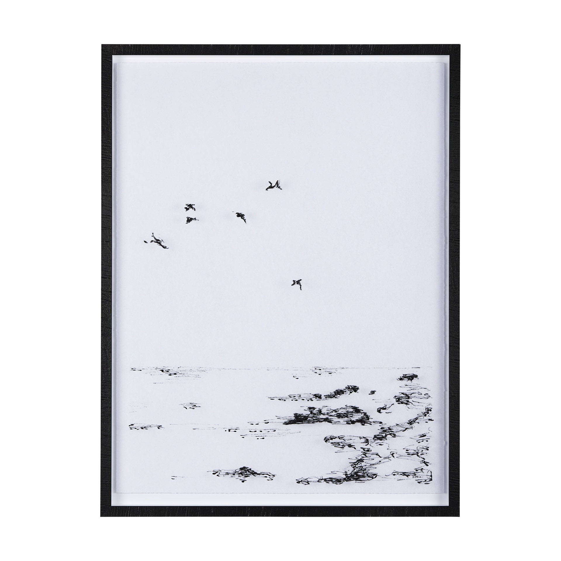 Arriving II by Mercana Studio a Hand Embellished Textured Framed Art Print Matted under Glass