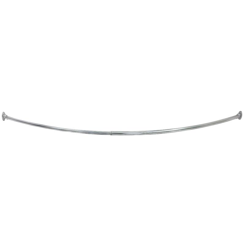 44 in. - 63 in. Steel Curved Shower Rod in Polished Chrome - Polished Chrome