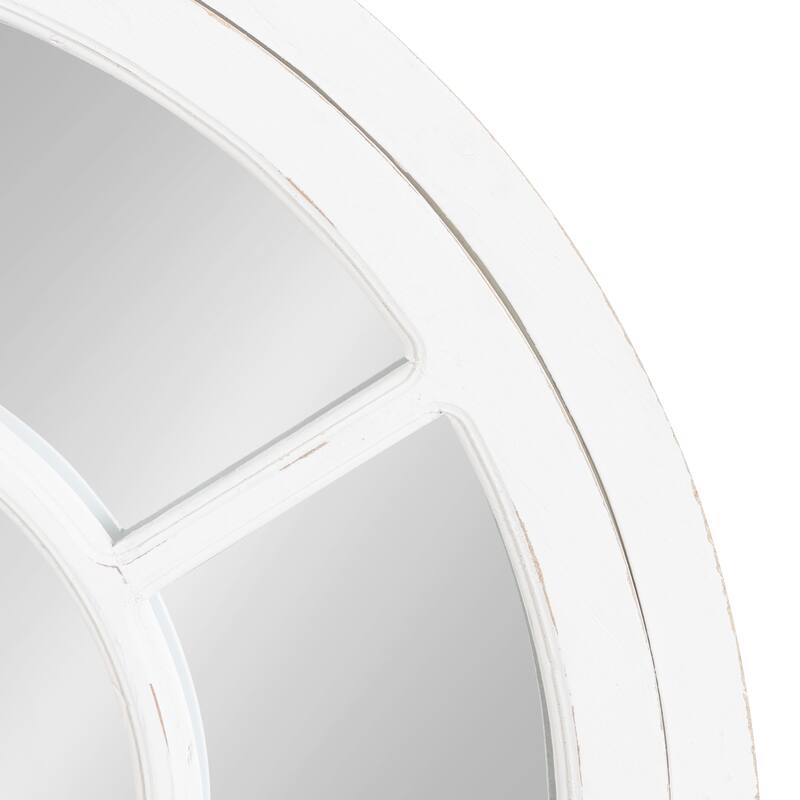 Kate and Laurel Boldmere Wood Windowpane Arch Mirror